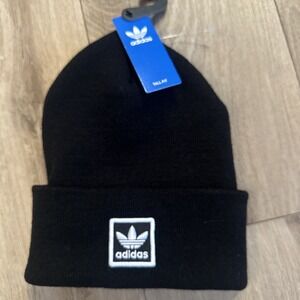 Adidas‎ Originals Tall Fit Utility Beanie Black/White One Size IQ5549 New
